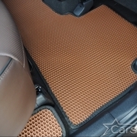 Двухслойные коврики EVA на Hyundai Santa Fe IV рестайл 3 ряда (2020->)